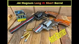 44 magnum Long vs Short Barrel:  Penetration Test - Buffalo Bore 340 gr. +p+