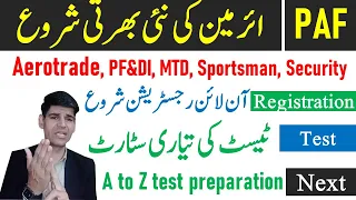 Pakistan Air Force (PAF) has announced jobs for 2024 in Aero-trades PF&DI, MTD, Security & Sportsman