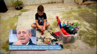 Garoto sobrevive a duas paradas cardíacas e sonha conhecer Lombardi