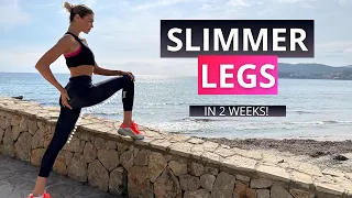 SLIMMER LEGS IN 14 DAYS - lose thigh fat + tone legs / No Equipment