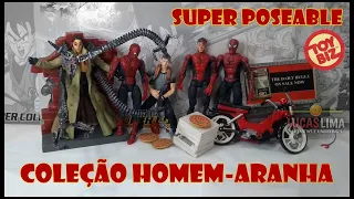 Coleção de Figuras do Homem-Aranha Tobey Maguire de Sam Raimi - Super Poseable Toy Biz