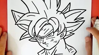 COMO DIBUJAR A GOKU ULTRA INSTINTO DOMINADO