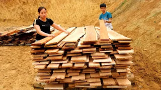 Full video: The process of preparing wood, sawing planks to build a house _ Phuong's family life