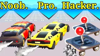 Draft Race 3D | Noob vs Pro vs Hacker vs God in draft race 3d car game videos Game Android, iOS