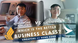 CATHAY PACIFIC vs SINGAPORE AIRLINES | BUSINESS CLASS Battle | Hong Kong - Singapore | CX759 / SQ882