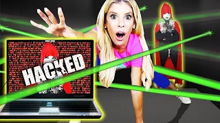 Trapped by SPY HACKER ESCAPE ROOM for 24 Hours! (Game Master Battle Royale) | Rebecca Zamolo