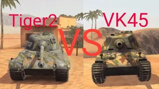 #WoTBlitz | 1vs1 | Tiger 2 VS VK45.02 A