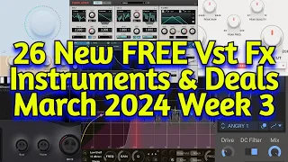 26 Best New FREE VST Plugins, Vst Instruments, Sample Packs & Plugin Deals - MARCH 2024 Week 3