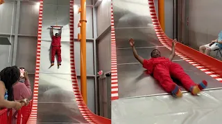 Acrophobic Man Conquers Fears On Unique Steep Slide