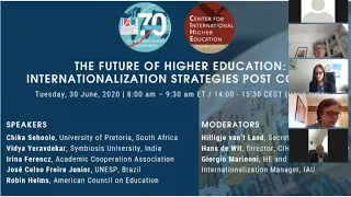 6. Future of Higher Education: Internationalization Strategies post COVID-19