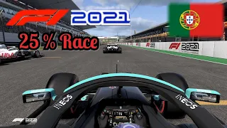 F1 2021 - 25% RACE at THE NEW TRACK PORTIMAO in LEWIS HAMILTON´S MERCEDES