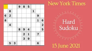 How To Solve New York Times Hard Sudoku? 15 June 2021