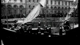 Naval School of France honoured at Naval Pageant (1922)