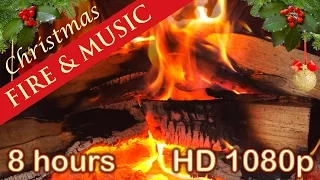 ☆ 8 HOURS ☆ Christmas Music FIREPLACE ♫ ✰ NO ADS ✰ Christmas Music Instrumental Playlist ☆ YULE LOG