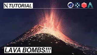 C4D TUTORIAL | Lava Bombs! [Cinema 4D + X-Particles + Redshift / Arnold]