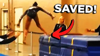 18 Times Gymnasts Were Saved By Their Spotter