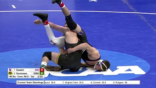 2018 NCAA Wrestling 149lbs: Brandon Sorensen (Iowa) dec Ryan Deakin (Northwestern)