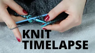 KNITTIMELAPSE ⎮ Knitting a cabled sweater