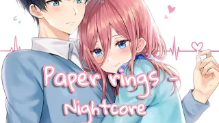 ✰ Paper Rings - Nightcore | Lyrics ✰