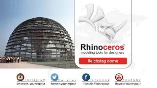 Rhino Tutorial for Architects : how to quickly Reichstag dome in Rhinoceros.