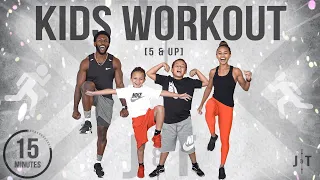 15 Minute Kid-Friendly HIIT Workout [Ages 5 +]