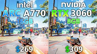 ARC A770 vs RTX 3060 Ti - Test in 9 Games