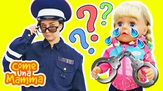 Chi ha rubato il latte al negozio giocattolo? Giochi di polizia. Storie per bambini. Come una mamma