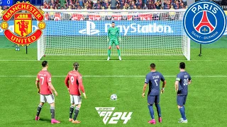 MANCHESTER UNITED VS PSG | RONALDO HAALAND VS MESSI MBAPPE | UCL FINAL | FIFA 24 PENALTY SHOOTOUT