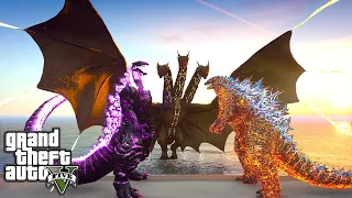 Nuclear Godzilla Vs King Ghidorah , Shin Godzilla ( GTA V Mods )