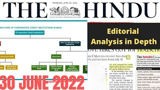 30 June 2022 The Hindu Newspaper Analysis