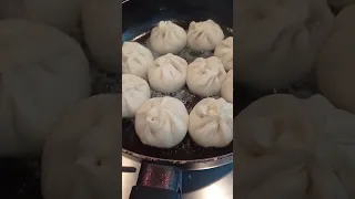 PAN FRIED PORK BUNS NEW VERSION #shortvideo #cooking #food