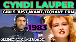 Cyndi Lauper - Girls Just Want To Have Fun (Official Video) - FIRST TIME REACTION