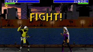 CYRAX VS SINDEL - ULTIMATE MORTAL KOMBAT 3 - MK 4 -  SEGA GENESIS - MEGA DRIVE