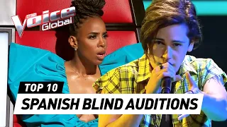 Unexpected SPANISH Blind Auditions in non-Spanish-speaking countries