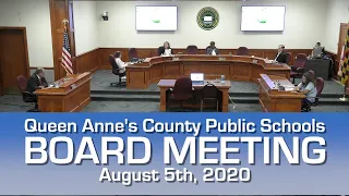 QACPS BOE Meeting:  August 5th, 2020