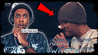 FIRST TIME HEARING Eminem biggest ever freestyle in the world! Westwood REACTION | EM WENT CRAZY 🤯😱