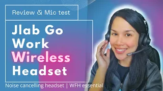 JLAB GO WORK Wireless Headset |  Noise canceling wired & wireless headset | Review and mic test