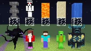 which will die - HEROBRINE vs JJ AND MIKEY vs WARDEN vs STORM in MINECRAFT