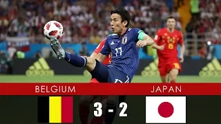 Round of 16: BELGIUM vs JAPAN 3-2 - All Goals & Extended Highlights - 2nd July 2018