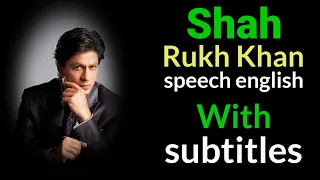 Shah Rukh Khan speech in English with subtitles || srk speech || King Khan speech