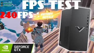 HP Victus 15L Gaming Desktop PC RX 6600XT Fortnite Fps Benchmark Performance Mode (240 Fps Cap) 2022