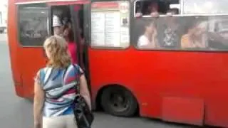 Somewhere in Russia. Red Bus come to you.