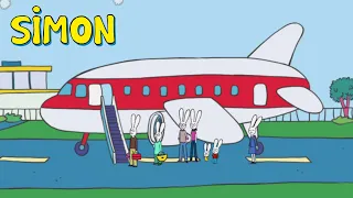 On the plane ✈️🎫👨‍✈️☁️ Simon travels by plane | Official | Cartoons for Children