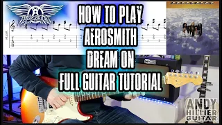 How to play Aerosmith - Dream On Guitar Tutorial (Full Song)