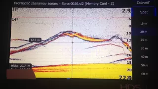 Ebro sumec vábnička 217cm Lowrance HDS9touch www.pruvodcenavode.cz