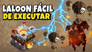 ATÉ NOOB DAR PT COM LALOON EM CV11 COM ESSE ATAQUE SIMPLES DE USAR | Clash Of Clans