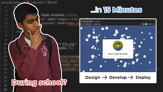 Making My Personal Website in 15 Minutes During School | A Beginner's Tutorial