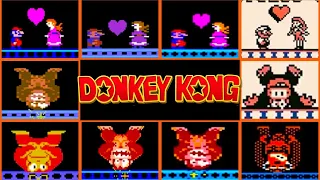 Evolution of Mario Rescuing Pauline in Donkey Kong Game|Arcade|NES|Atari|C64|MSX|HD