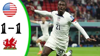World Cup | USA vs Wales (1-1) Extended Highlights & All Goals | Fifa World Cup 2022