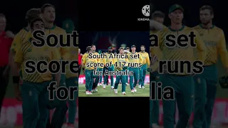 South Africa set score of 417 runs for Australia #southafrica #shorts #viral #trending